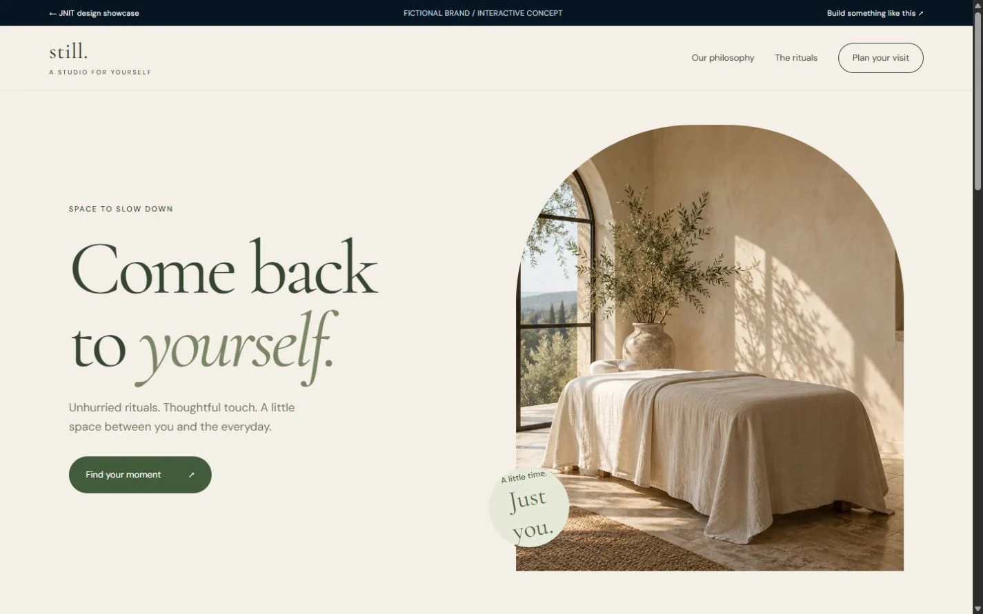 Still Studio wellness website concept